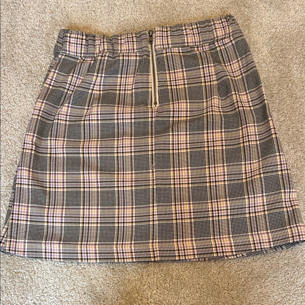 Plaid Mini Skirt with Pink and Black Check